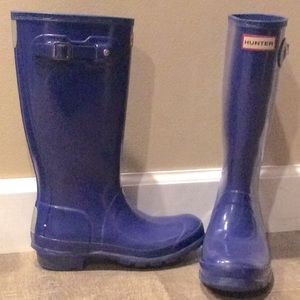 💙Hunter Boots!! Dark Blue Size 6💙